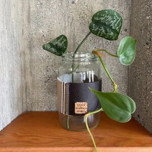 Leather Handcrafted “Coliseum” Propagation Vase